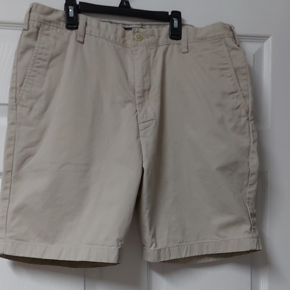 Nautica Tan Flat Front Shorts Versatile Casual Wear Size 36